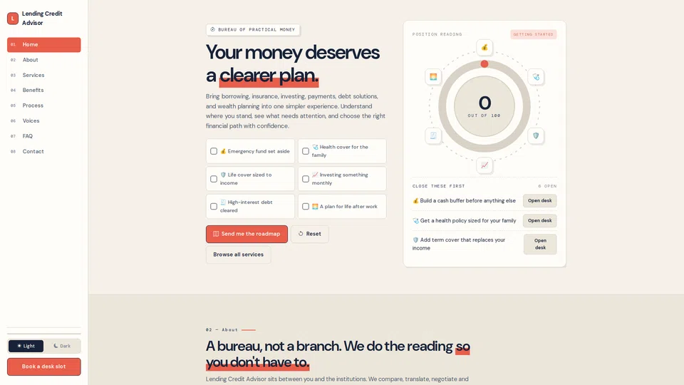 Homepage snapshot at launch