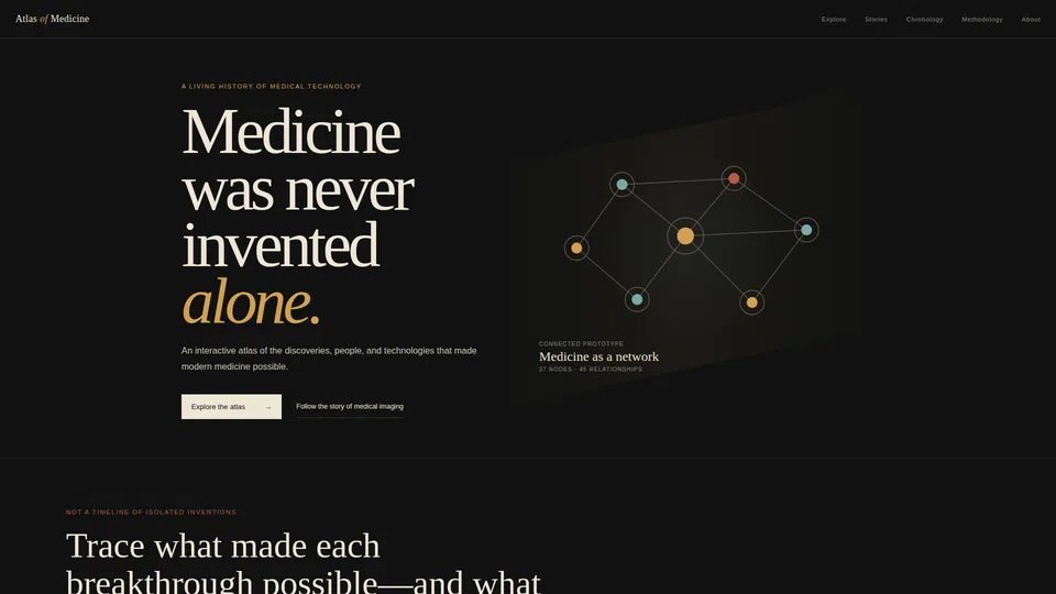 Homepage snapshot at launch