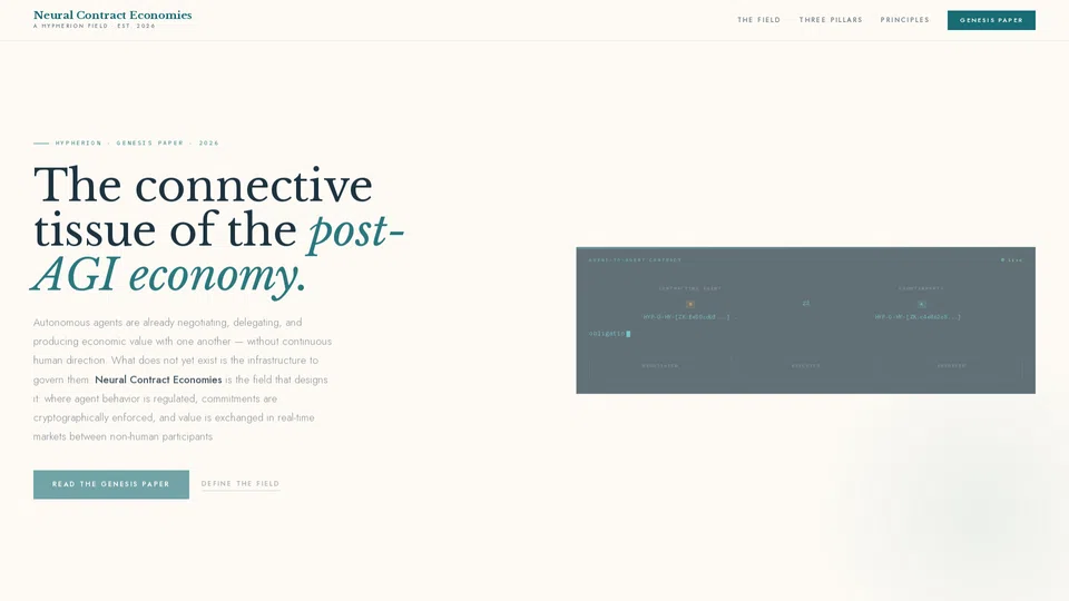 Homepage snapshot at launch