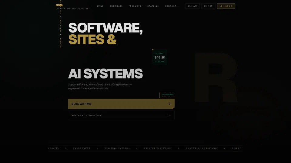 Homepage snapshot at launch