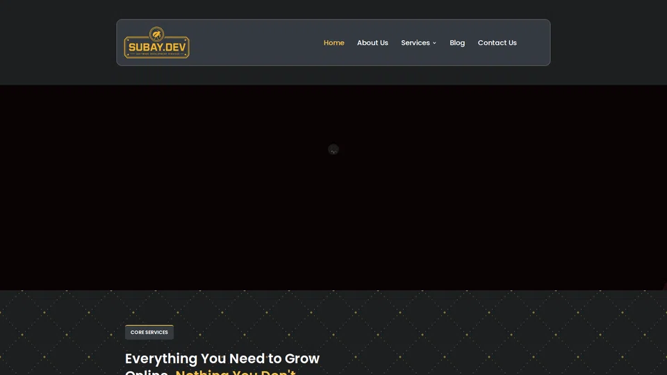 Homepage snapshot at launch