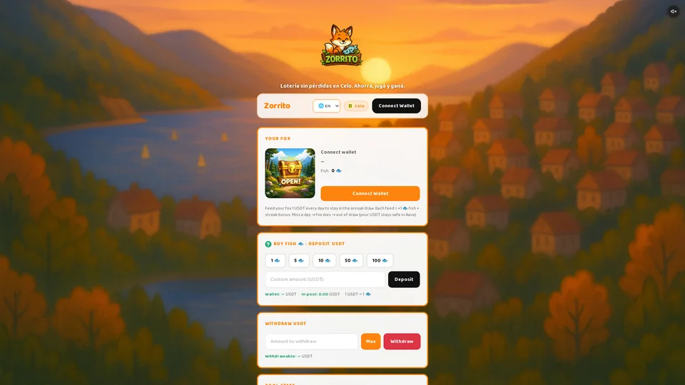 Homepage snapshot at launch