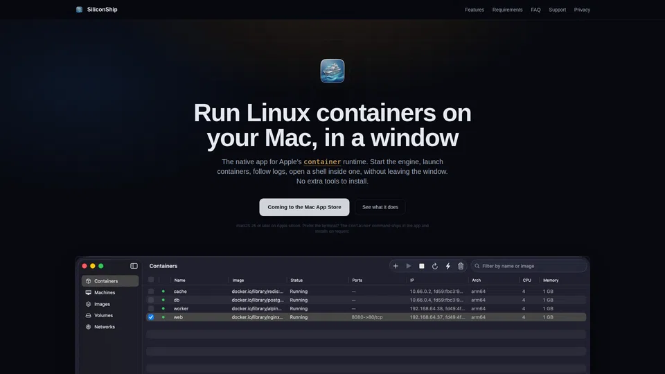 Homepage snapshot at launch
