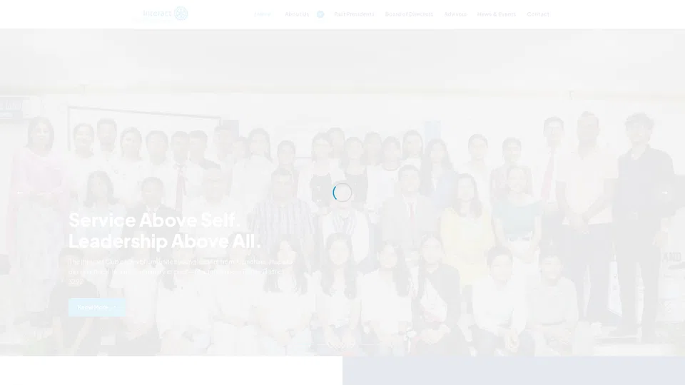 Homepage snapshot at launch