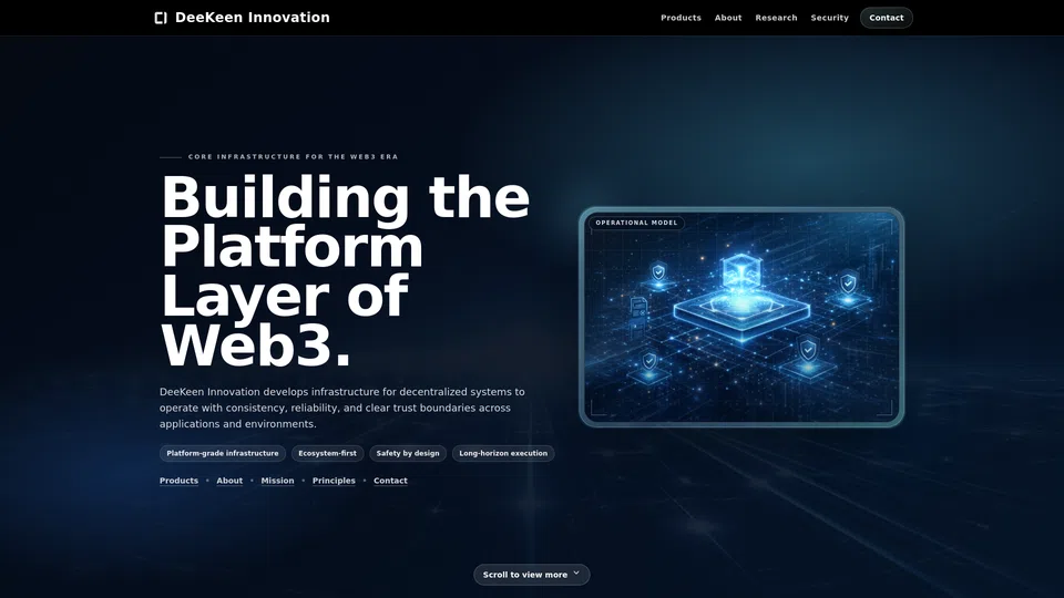Homepage snapshot at launch