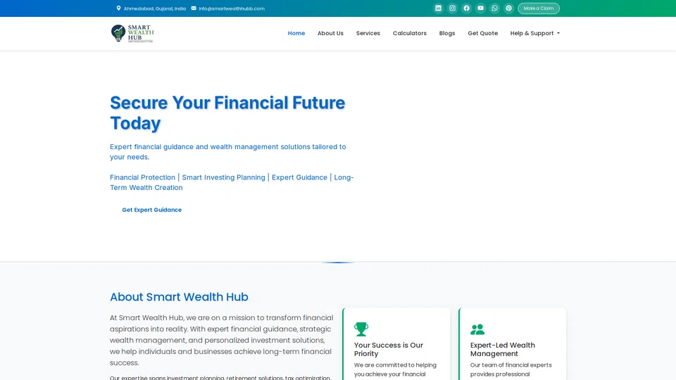 Homepage snapshot at launch