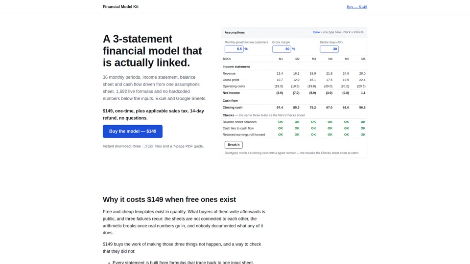 Homepage snapshot at launch