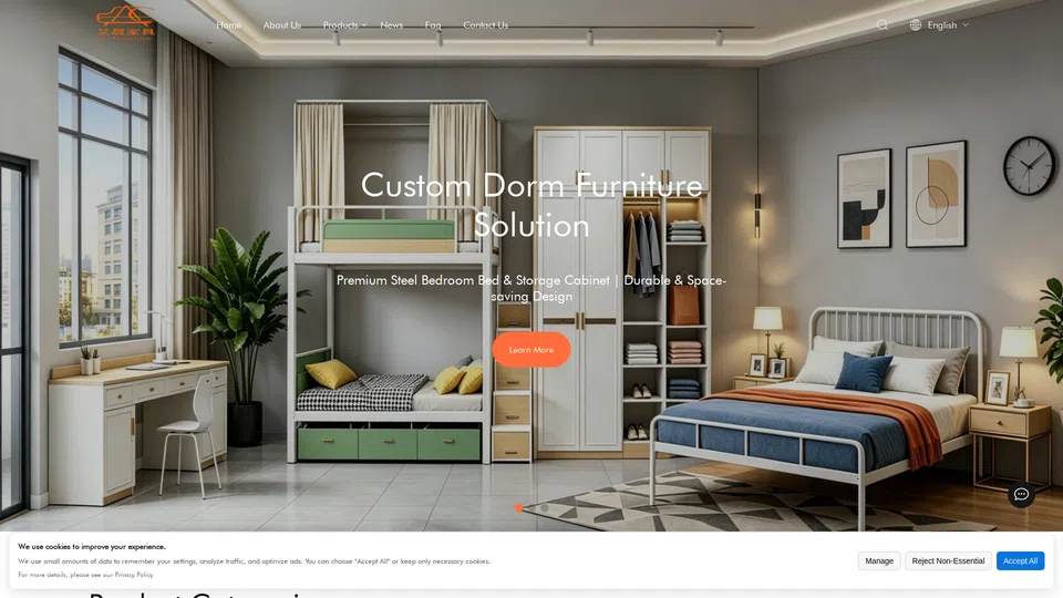 Homepage snapshot at launch