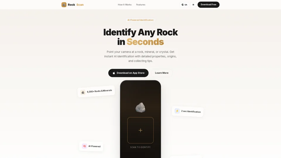 Homepage snapshot at launch