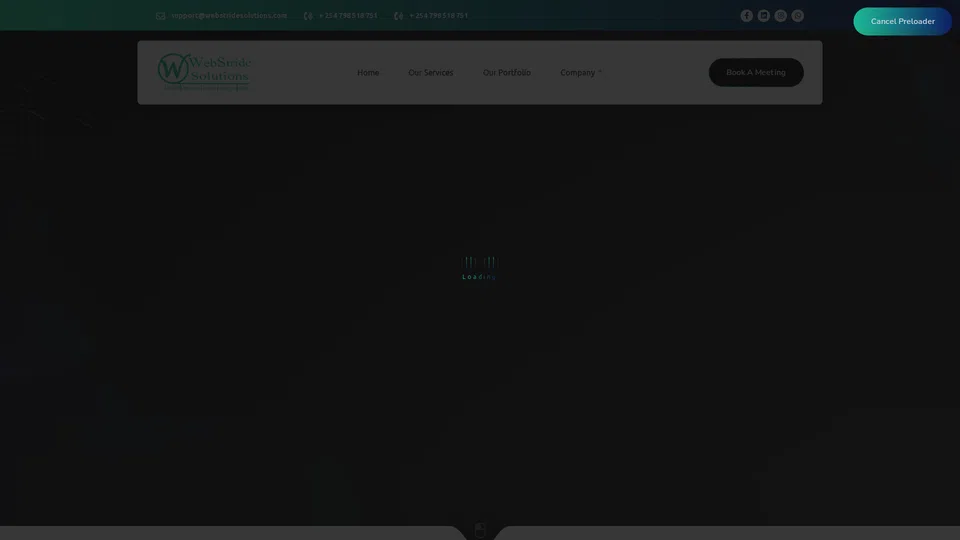 Homepage snapshot at launch