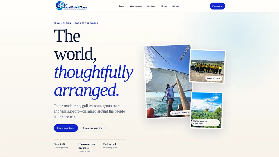 Homepage snapshot at launch