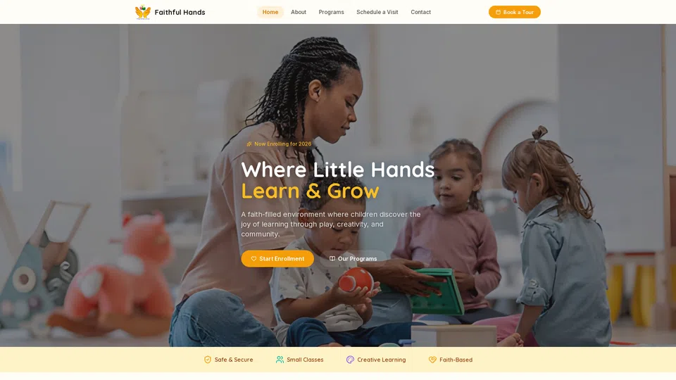 Homepage snapshot at launch