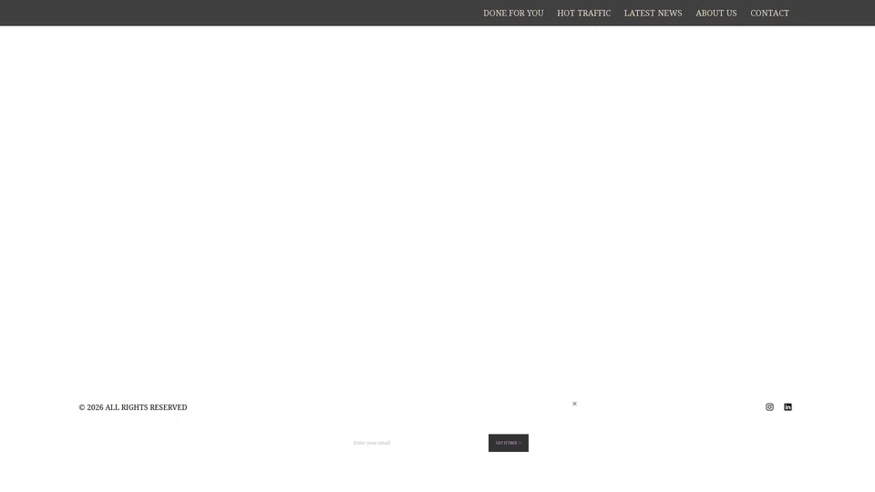 Homepage snapshot at launch