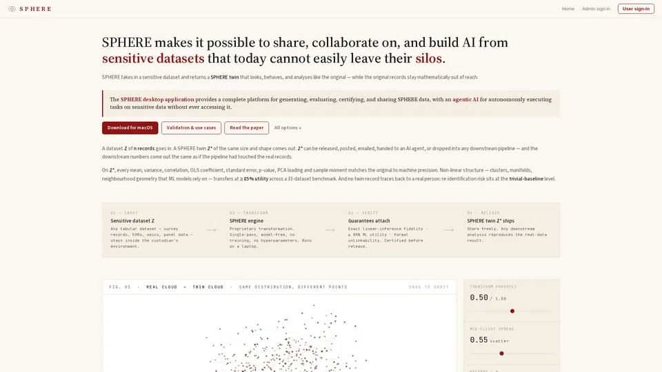 Homepage snapshot at launch