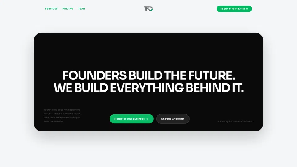 Homepage snapshot at launch