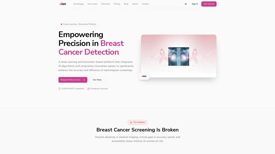 Homepage snapshot at launch