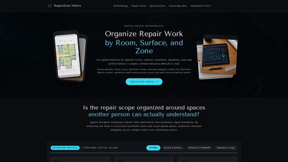 Homepage snapshot at launch