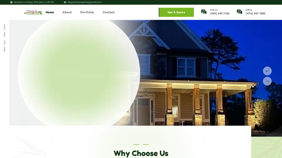 Homepage snapshot at launch