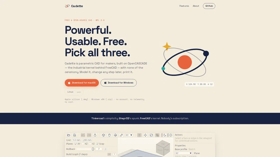 Homepage snapshot at launch
