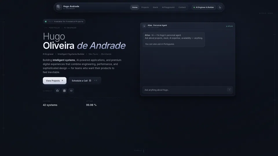 Homepage snapshot at launch