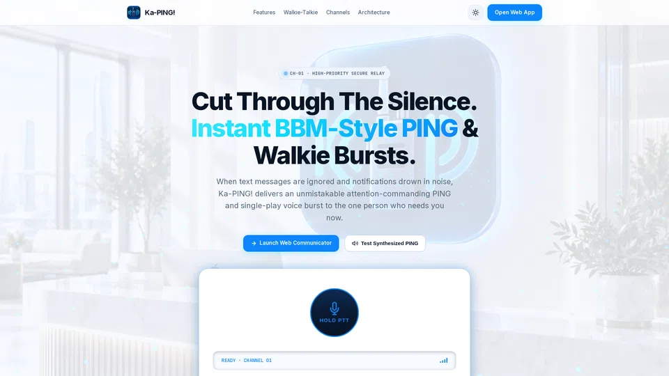 Homepage snapshot at launch