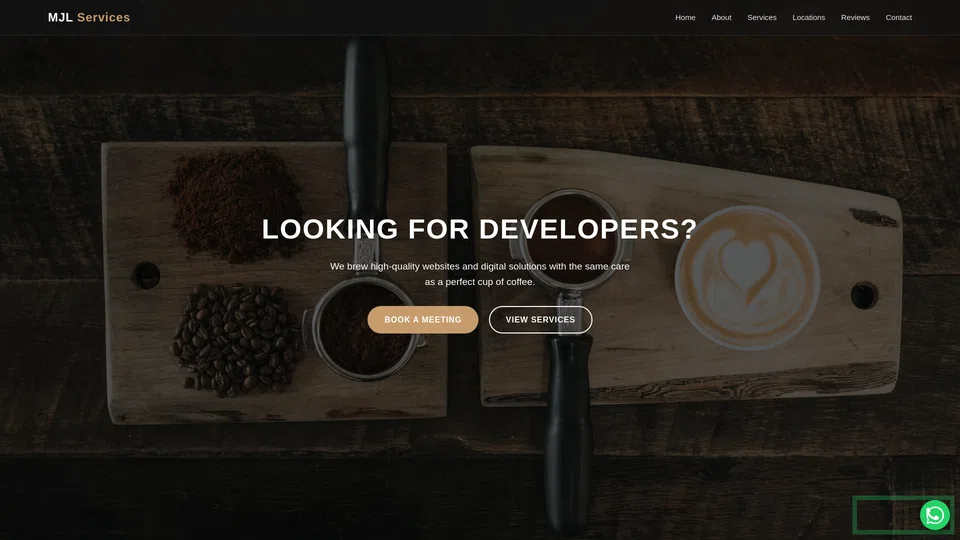 Homepage snapshot at launch