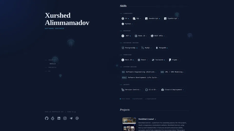 Homepage snapshot at launch