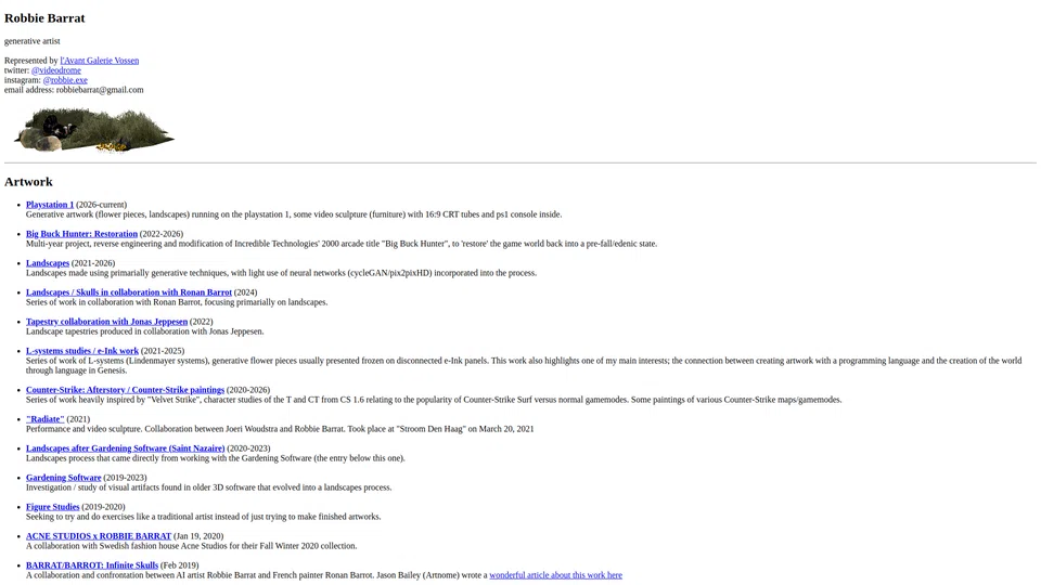 Homepage snapshot at launch