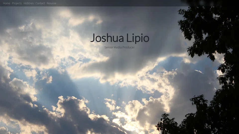 Homepage snapshot at launch