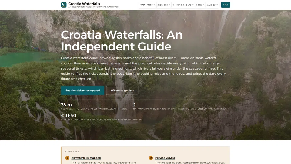 Homepage snapshot at launch