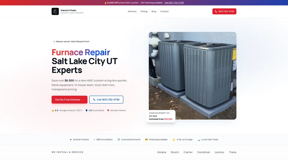 Homepage snapshot at launch