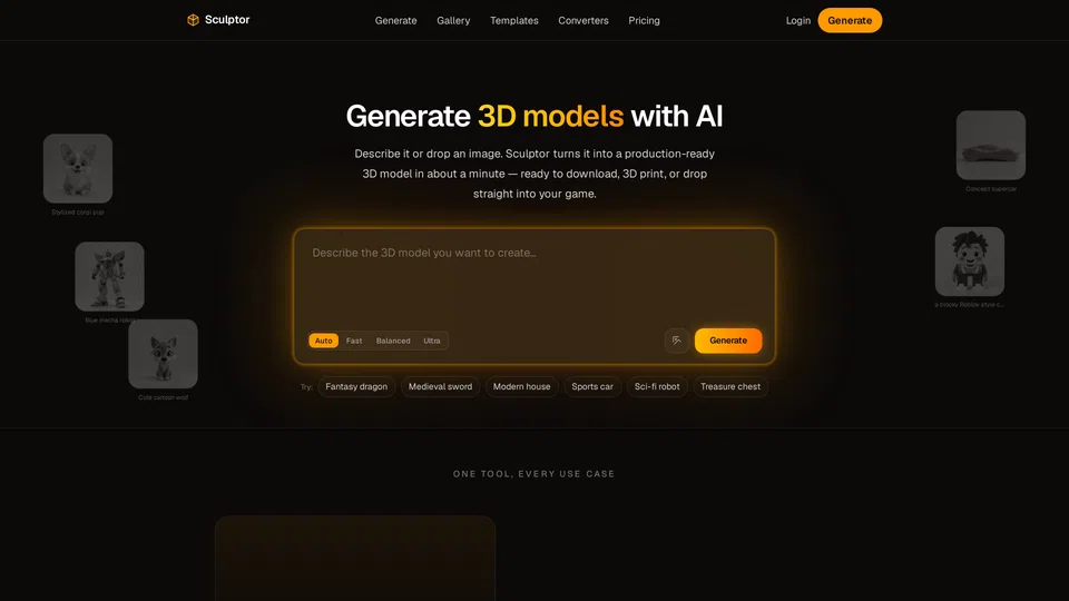 Homepage snapshot at launch
