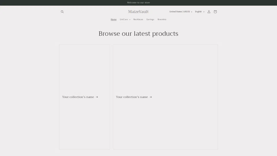 Homepage snapshot at launch