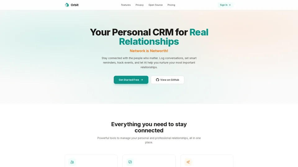 Homepage snapshot at launch