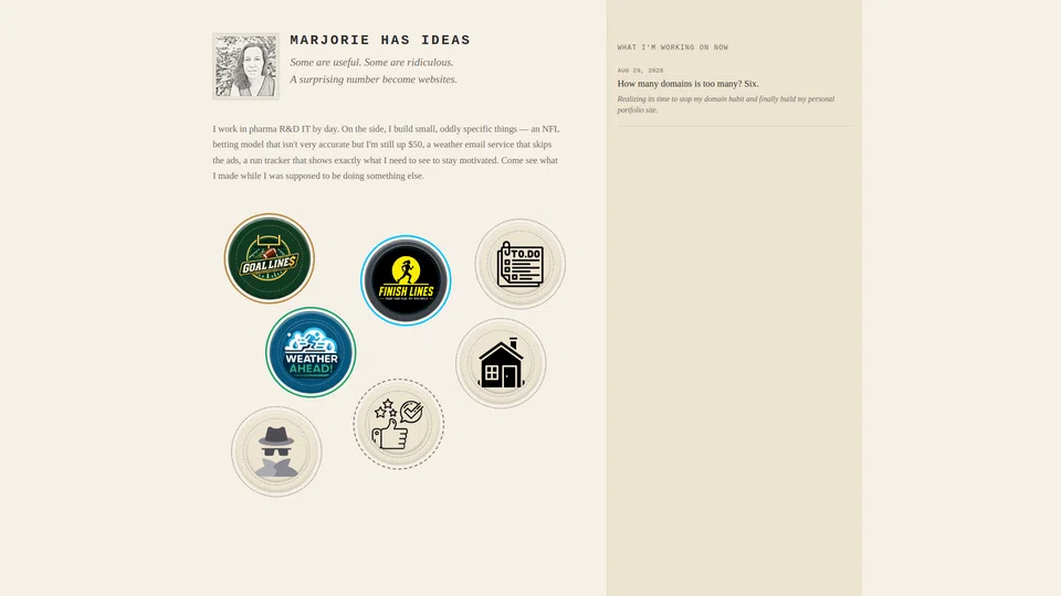 Homepage snapshot at launch