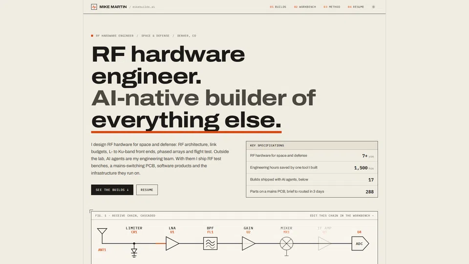Homepage snapshot at launch