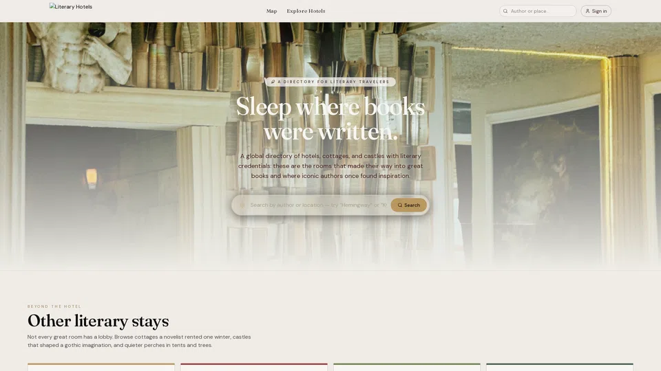 Homepage snapshot at launch