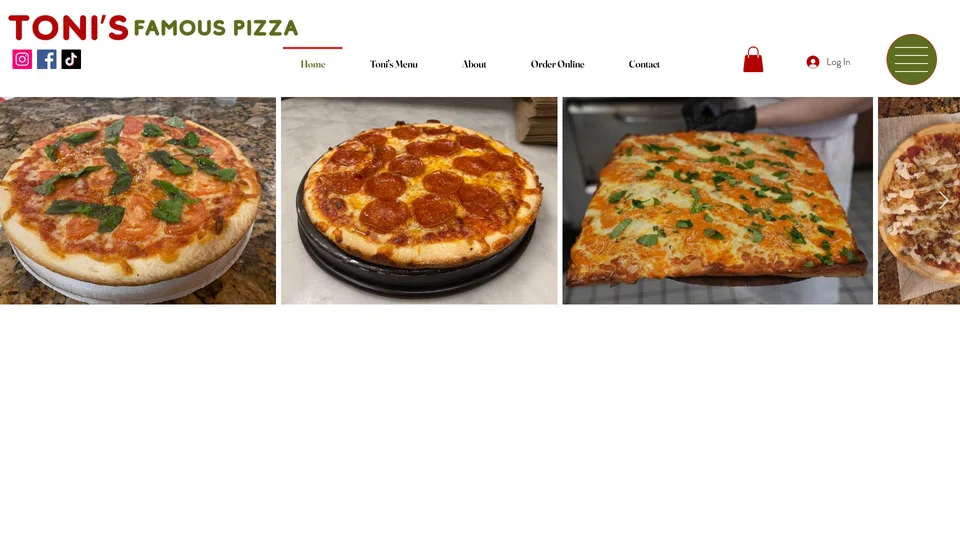 Homepage snapshot at launch