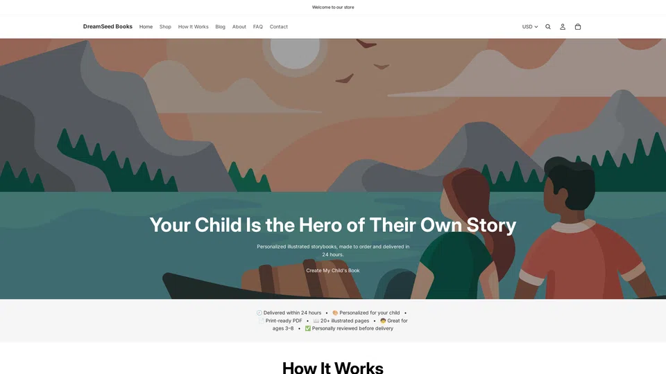Homepage snapshot at launch