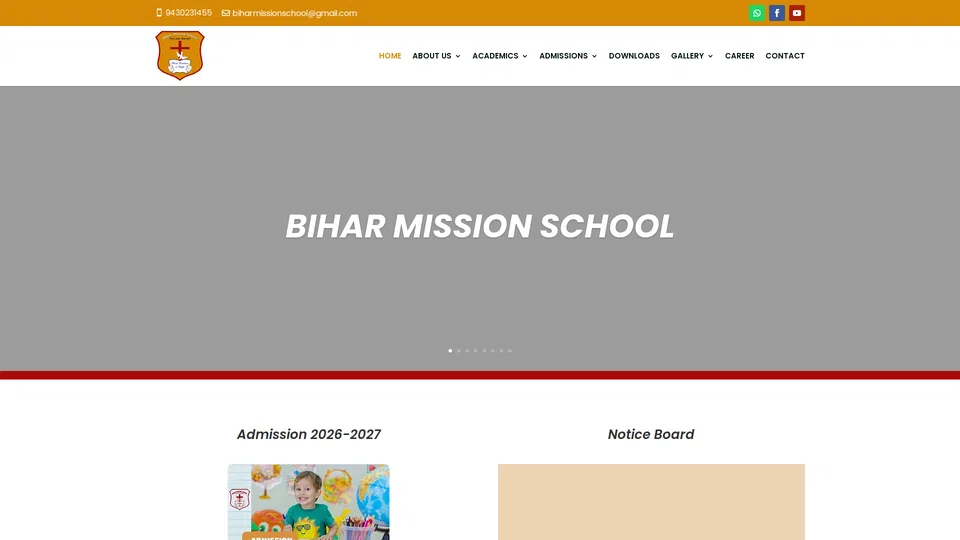 Homepage snapshot at launch