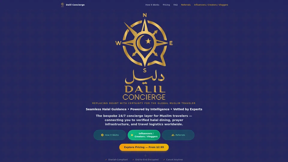 Homepage snapshot at launch