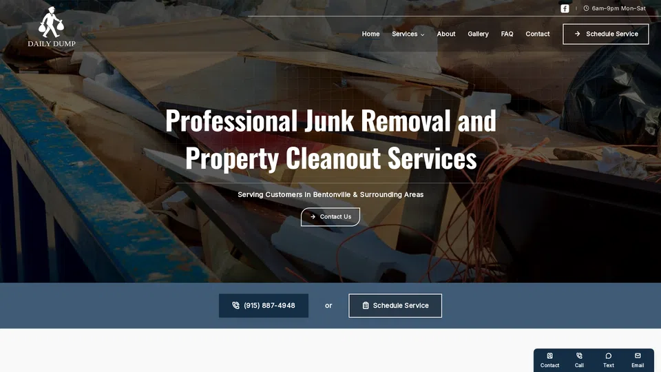 Homepage snapshot at launch