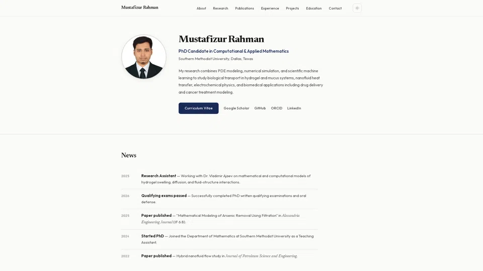 Homepage snapshot at launch