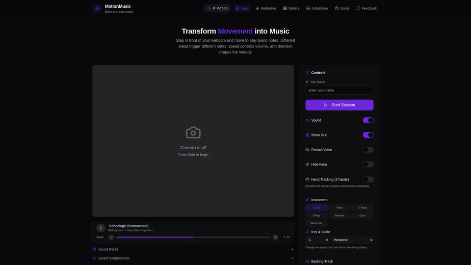 Homepage snapshot at launch