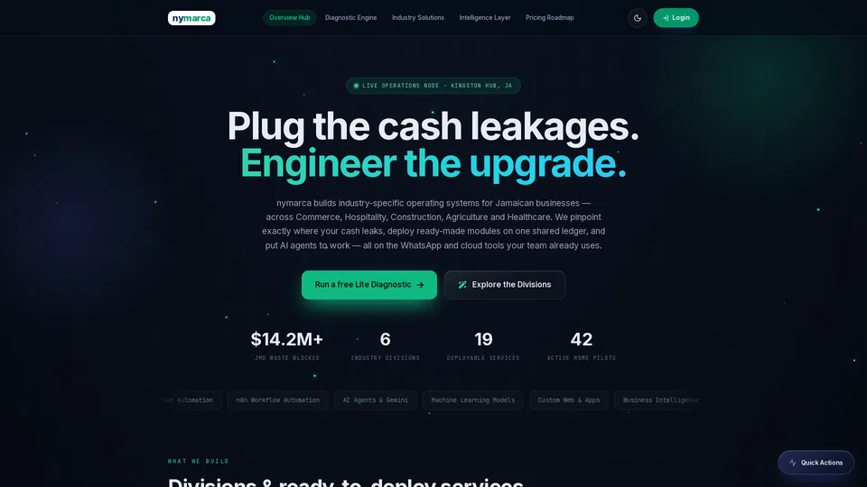 Homepage snapshot at launch
