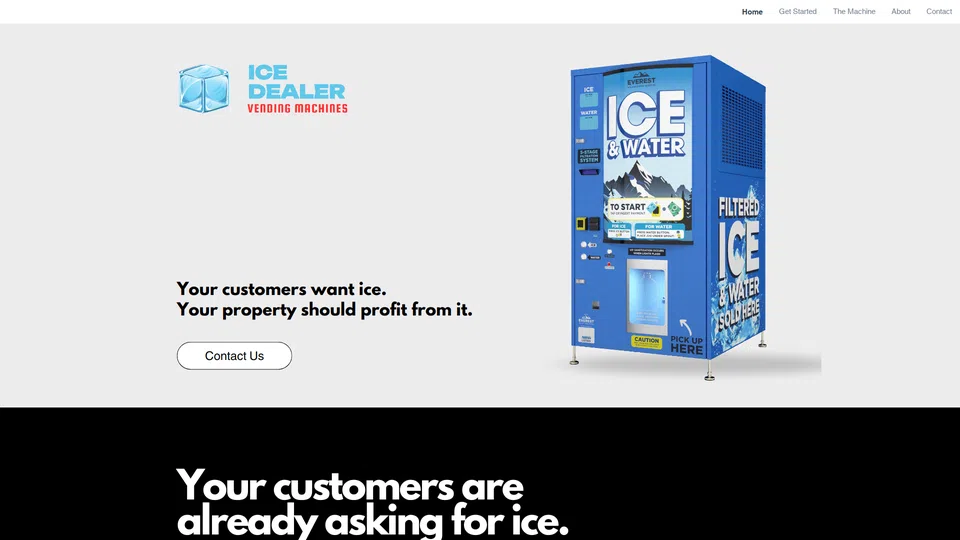 Homepage snapshot at launch