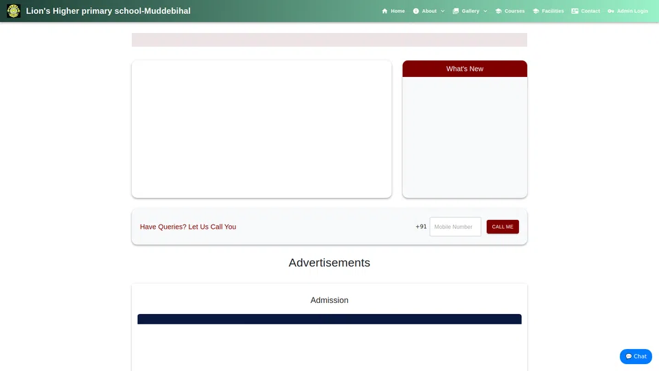 Homepage snapshot at launch
