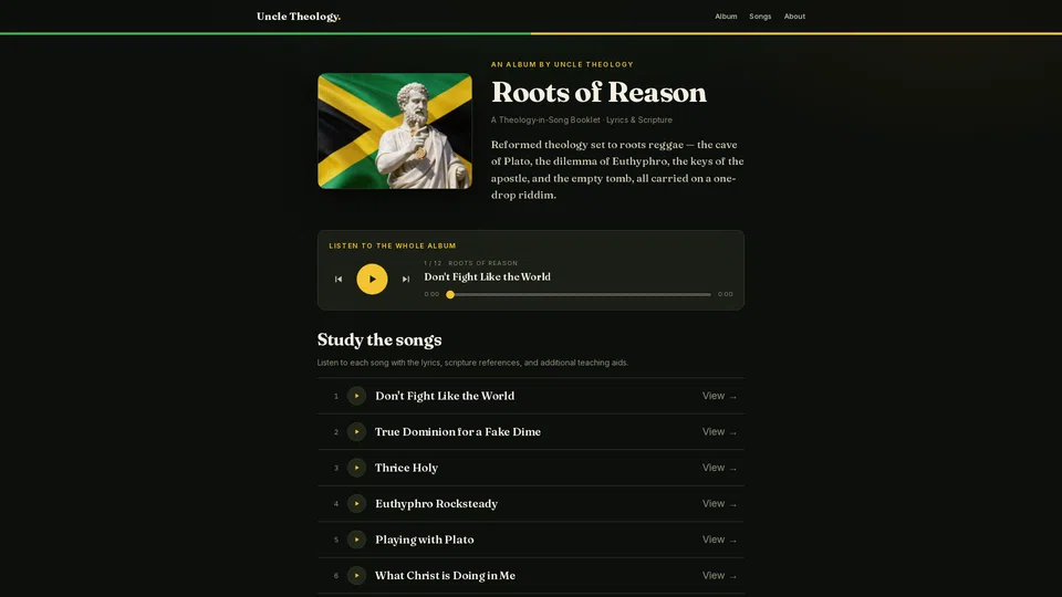 Homepage snapshot at launch