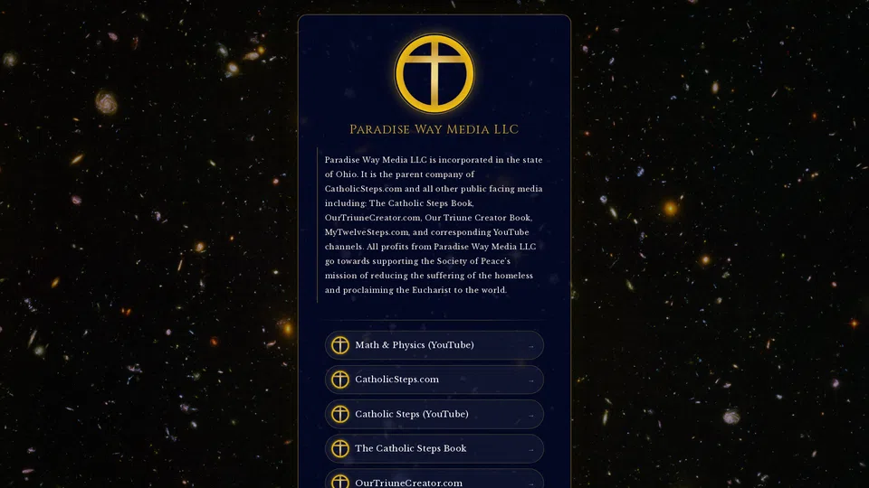 Homepage snapshot at launch