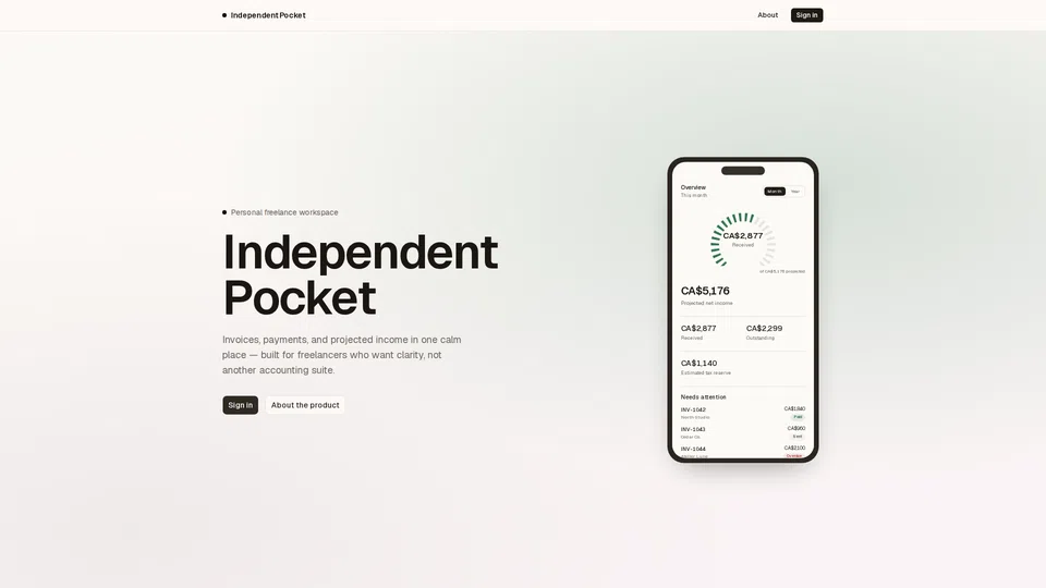 Homepage snapshot at launch
